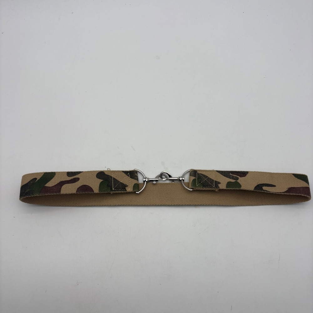 Woodland Camouflage Canvas Webbing Belt Lobster Claw Clasp 33 Inch